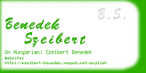 benedek szeibert business card